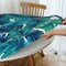 Tropical Palm Leaves Tablecloth Elastic Edge Fitted Table Cloth Waterproof Polyester Hawaiian Green Leaf Round Table Cover